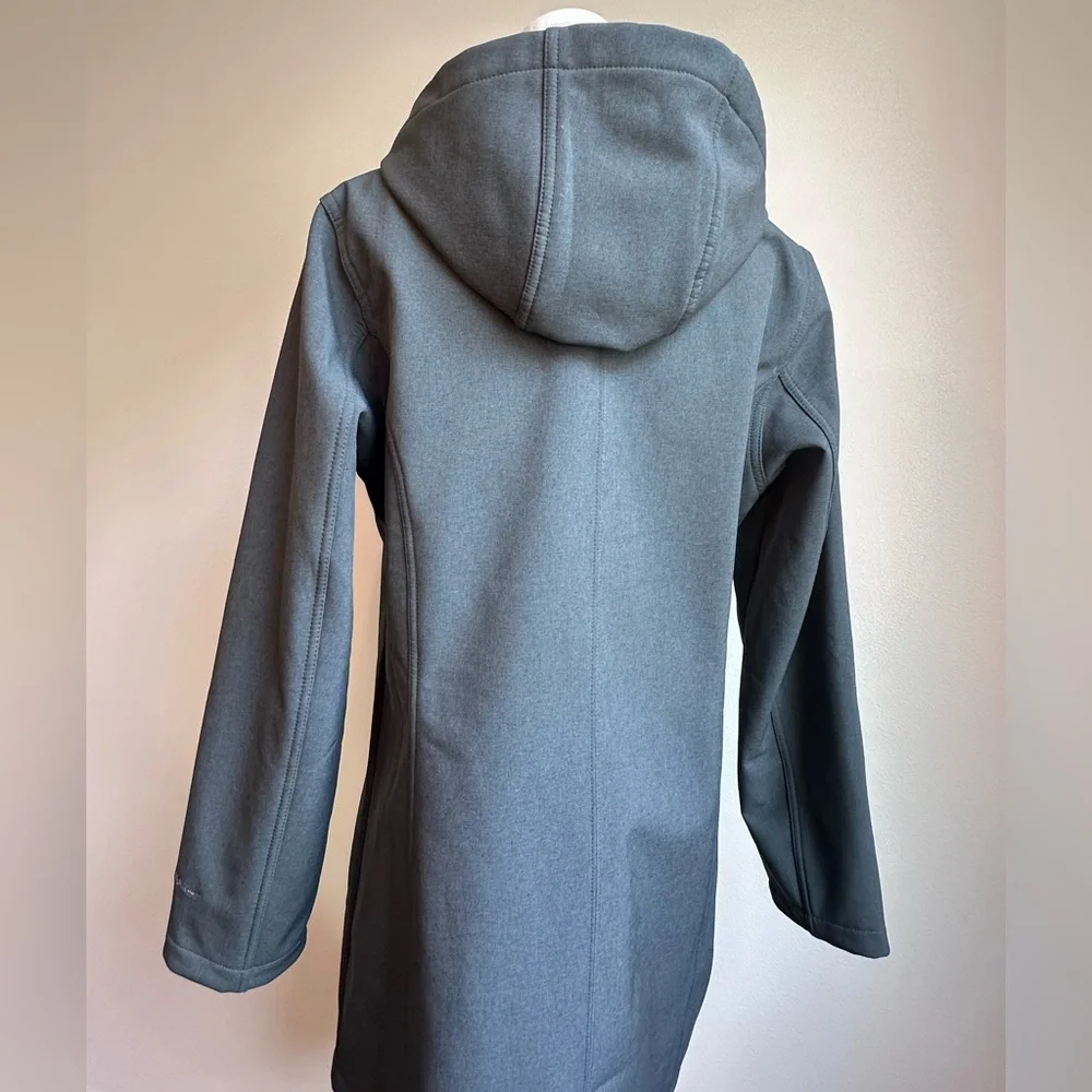 Eddie Bauer ‘Windfoil Elite’ Hooded Fleece Lined Gray Trench Coat | SIZE L - Picture 6 of 11